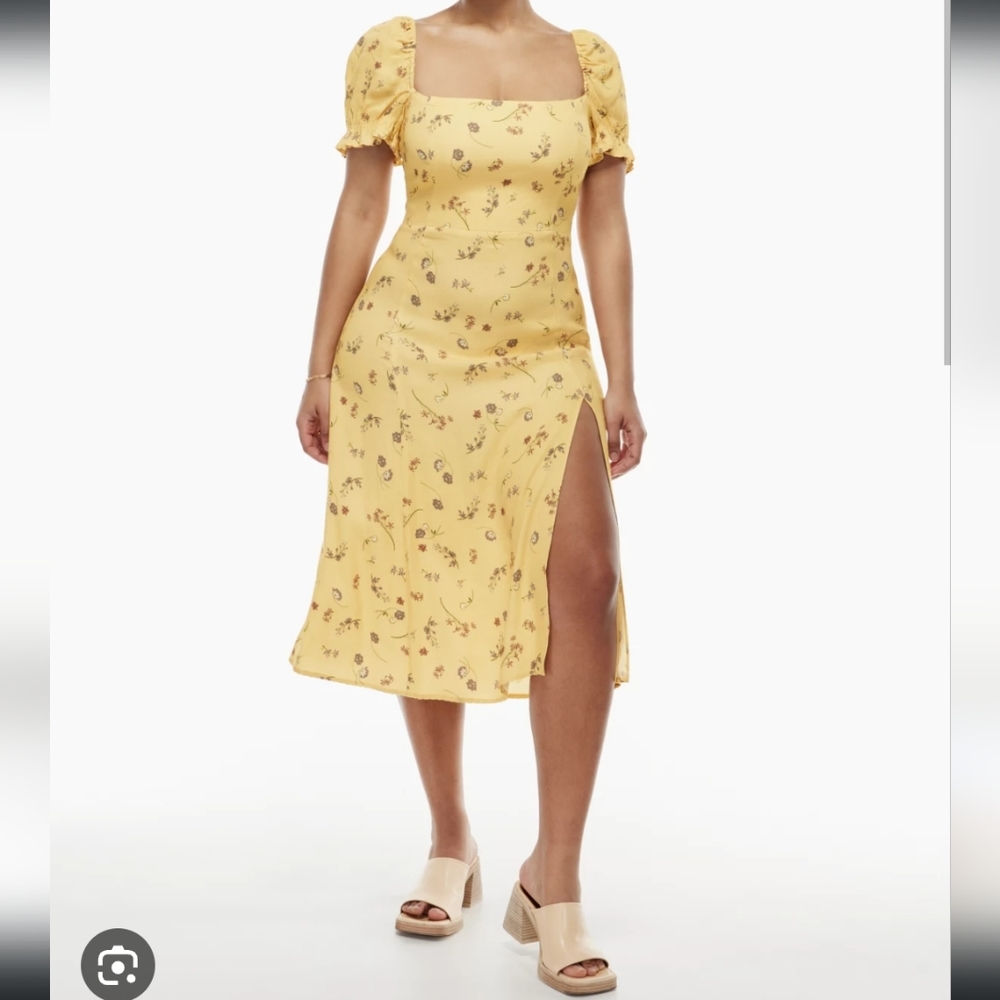 Wilfred Aritzia Yellow Fannie Dress Gem